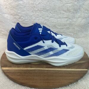 adidas Adizero Select 2.0 Team Basketball Mens Sz 12 White Blue Athletic Shoes